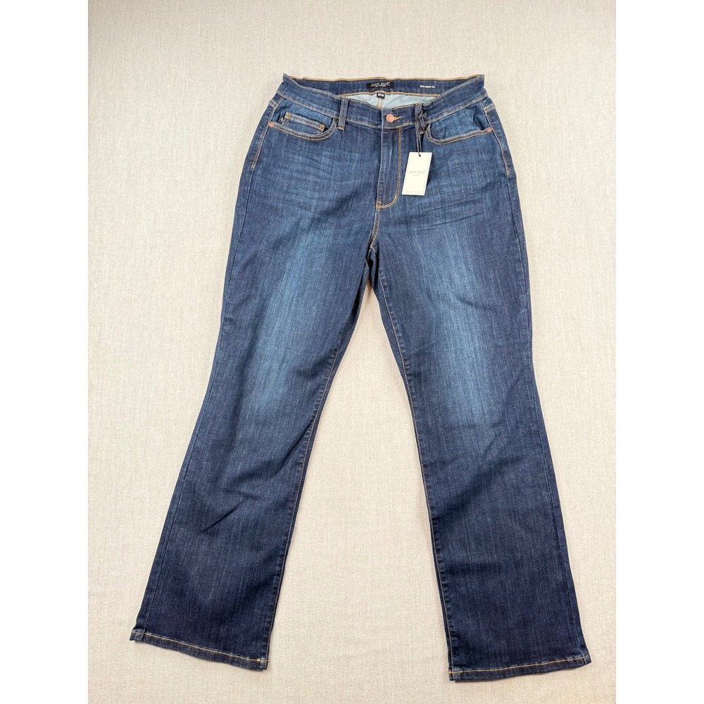 Judy Blue Straight Fit Jeans Dark Wash High Rise Denim JB82627DK Size 16W NEW